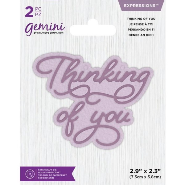 Crafters Companion Gemini Stanzform ' Thinking of you ' GEM-MD-EXP-TOY