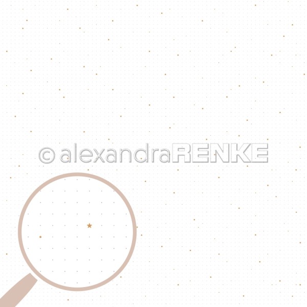 Alexandra Renke Designpapier ' TypoArt Dots mit Sternen ' 10.2987
