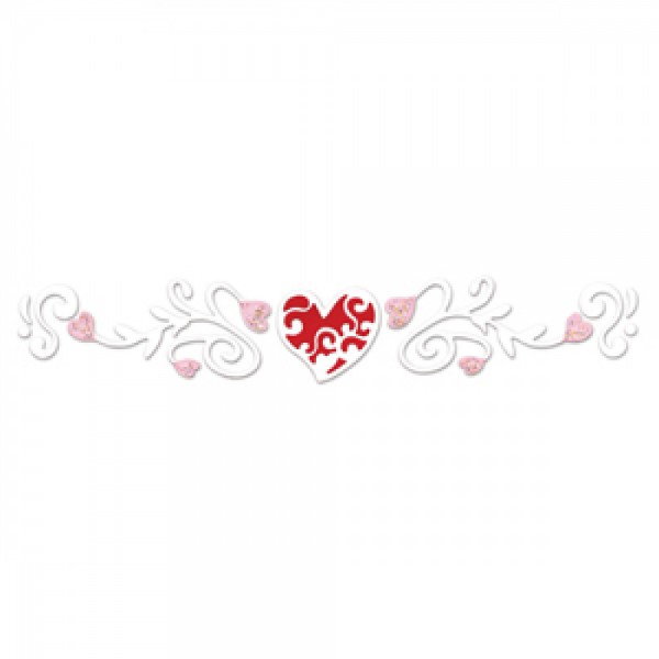 Sizzix Stanzform Sizzlits Border Florales Herz / lace heart w/flourishes 655680