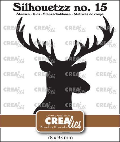 Crealies Stanzform Silhouetzz Nr. 15 Hirschkopf mit Geweih / Deer Head CLSH15