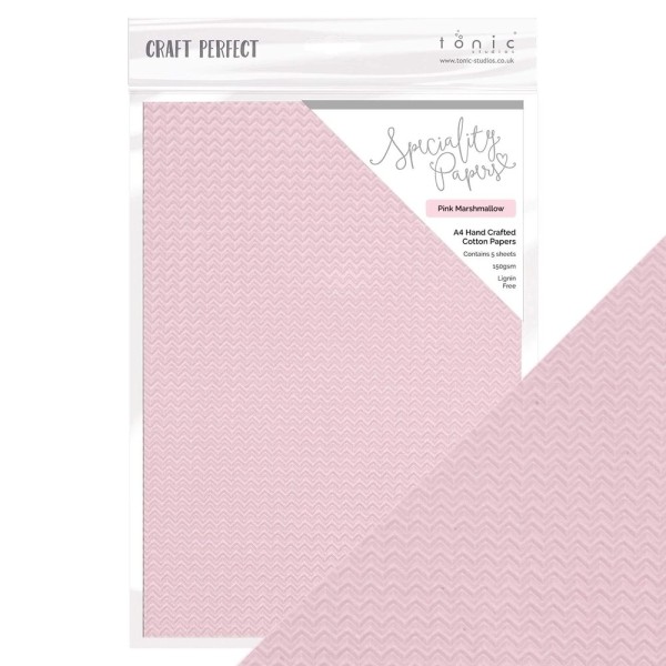 Tonic Studios Craft Perfect Speciality Card A4 MARSHMALLOW PINK 9891E