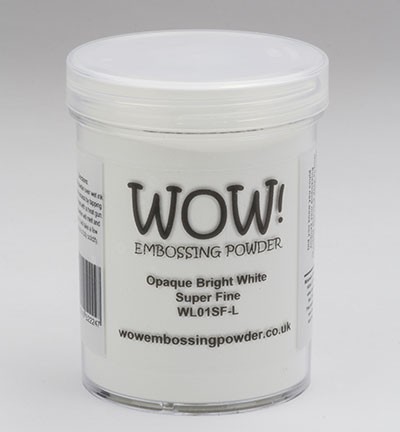 WOW! Embossingpulver LARGE ( 160 ml ) OPAQUE BRIGHT WHITE Super Fine WL01SF-L