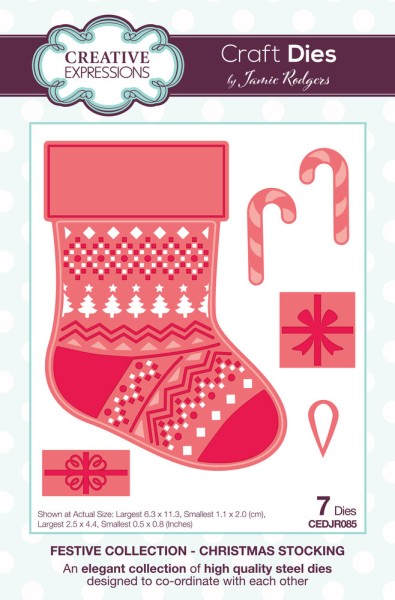 Creative Expressions Festive Collection - CHRISTMAS STOCKING CEDJR085