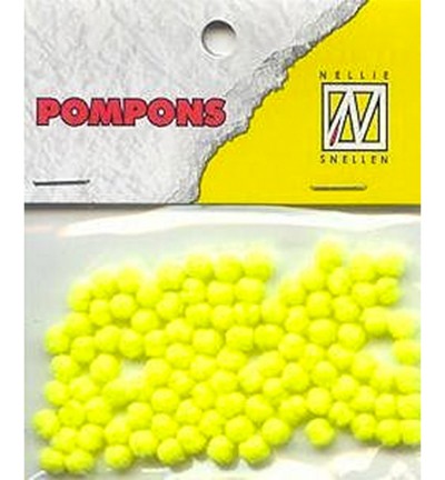 Nellie Mini Pompons / Pompon 3 mm NEON-GELB POM023