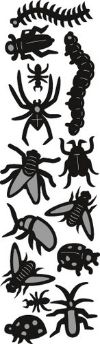 Marianne D Craftables Stanzform Insekten Spinne, Biene, Marienkäfer, Wurm / Spiders & Bugs CR1383 di