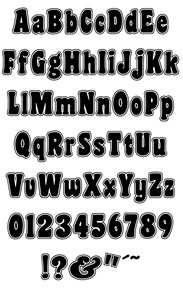 Die-Versions Stanzform Alphabet SAMMY Hintergrund DVF-4x8-039s
