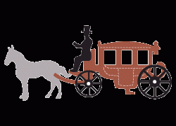Hochzeitskutsche u. Pferd / horse wagon C-C0020 LG
