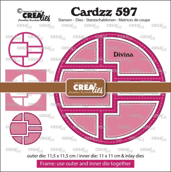 Crealies Stanzform Cardzz Nr. 597 Frame & Inlays Divina CLCZ597