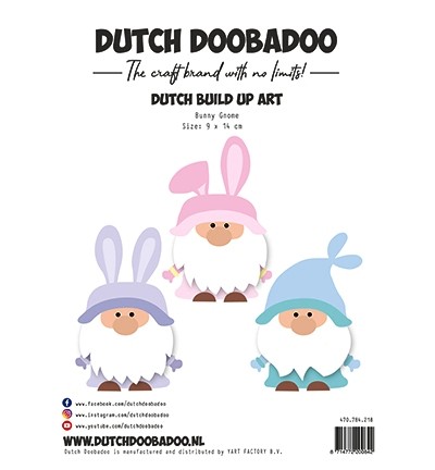 Dutch DooBaDoo Stencil A5 Built Up Art BUNNY GNOME 470.784.218