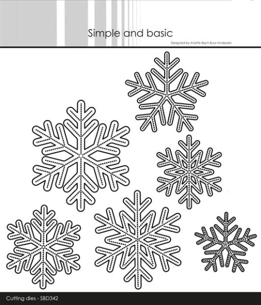 Simple and Basic Stanzform ' Snowflakes ' SBD342