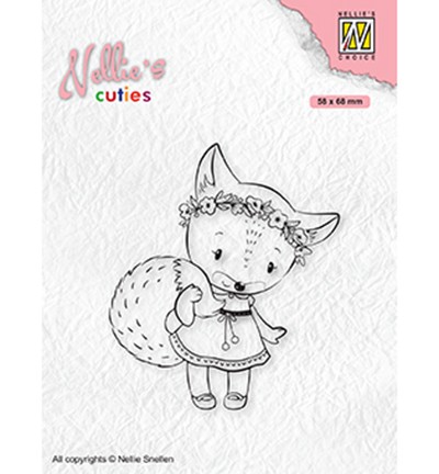 Nellies Cuties Clear Stempel Weihnachtsfuchs Christmas Lady NCCS014