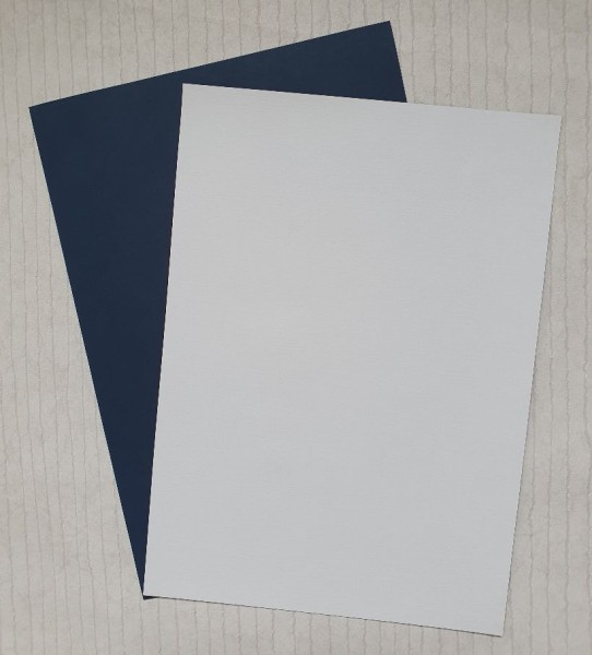 Nellie A4-Papier zwei-farbig DUNKELBLAU - ELFENBEIN / Duo-Papier Incire ( 1 Blatt ) IC3017
