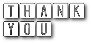 Memorybox Stanzform ' THANK YOU ' / Thank You Tiles 99416