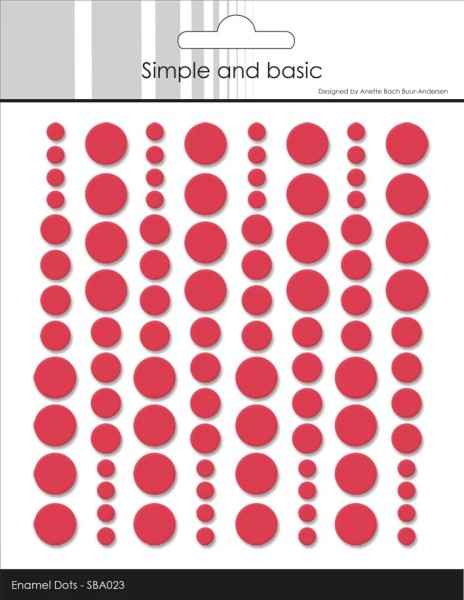 Simple and Basic Adhesive Enamel Dots ' Calm Red ' SBA023
