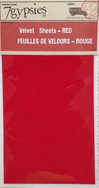 7Gypsies Velvet Sheet RED 17687