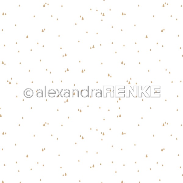 Alexandra Renke Designpapier ' Tannenregen Gold ' 10.2915