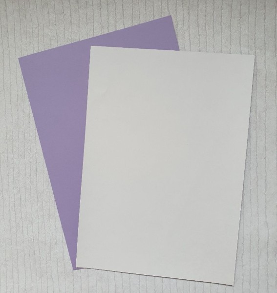 Nellie A4-Papier zwei-farbig FLIEDER - ELFENBEIN / Duo-Papier Incire ( 1 Blatt ) IC3011