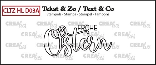 Crealies Clear Stempel ' Frohe Ostern ' Outline CLHLD03A