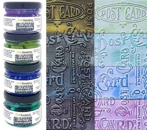 CraftEmotions Wax Paste Colored Metallic 1 ( 4 x 20 ml ) 302690/2001