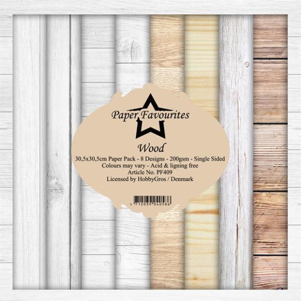 Paper Favourites Paperpad 12 " x 12 " WOOD PF409