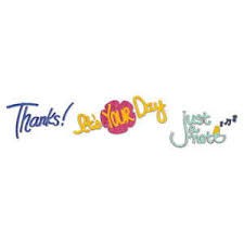 Sizzix Stanzform Sizzlits Border ' Thanks, it´s your day & just a note ' 654366