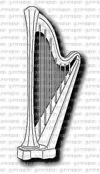 Gummiapan Stanzform Harfe / Harpa D231009