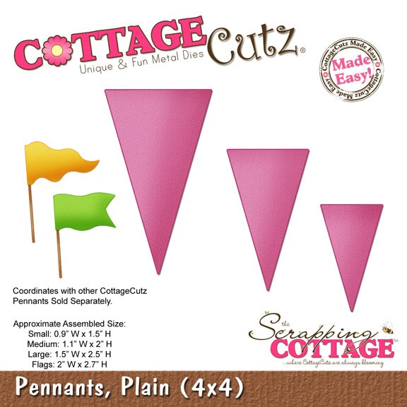CottageCutz Stanzform Wimpel gerade / pennants plain SC-CC4x4-365