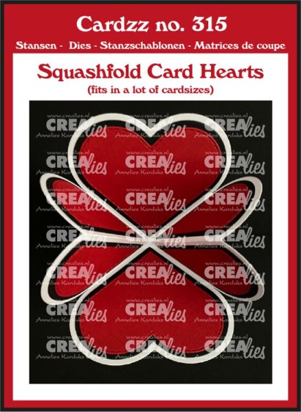 Crealies Stanzform Cardzz Nr.315 Squashfold Card Heart 7 cm CLCZ315