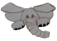 Bosskut Stanzform Elefant / elephant peeker 0309