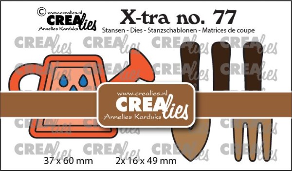 Crealies Stanzform X-tra Nr.77 GIEßKANNE u. Gartengeräte / Watercan & Garden Tools CLXtra77