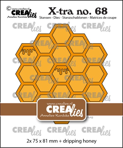 Crealies Stanzform X-tra Nr.68 Bienenwaben / Honeycomb CLXtra68