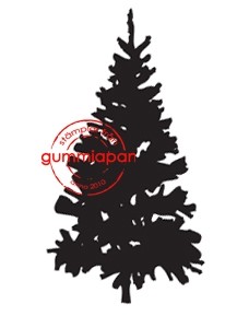 Gummiapan Stempelgummi Baum Fichte KLEIN / Liten fylld gran 12100206