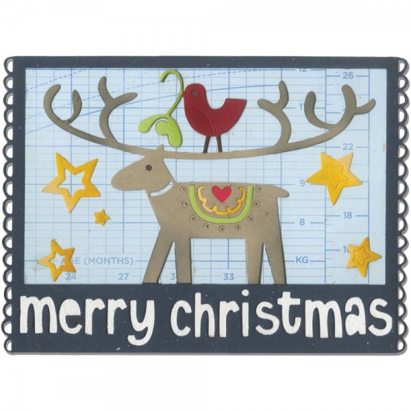 Sizzix Thinlits Stanzform Merry Christmas 660732