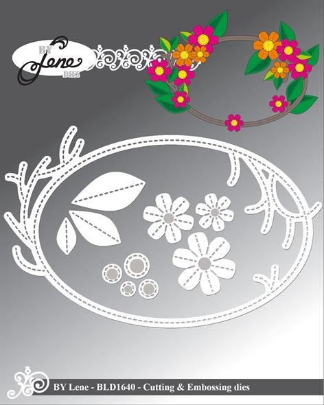 Lene Stanzform Blumenrahmen / Floral Wreath BLD1640