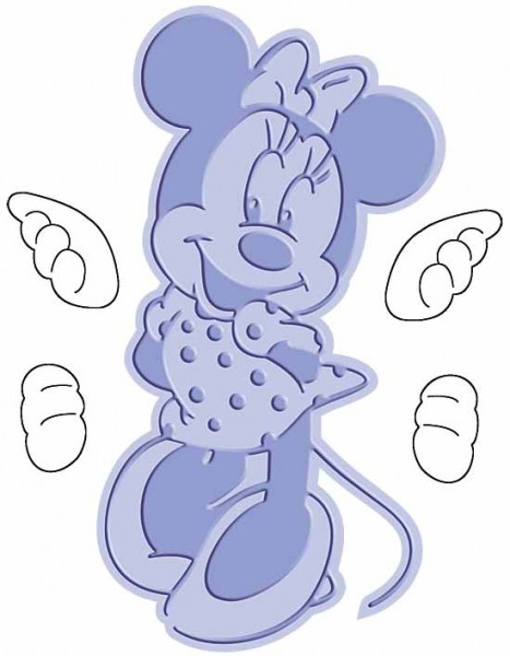 Cuttlebug Stanzform & Prägefolder GROSS Minnie Mouse 37-1732