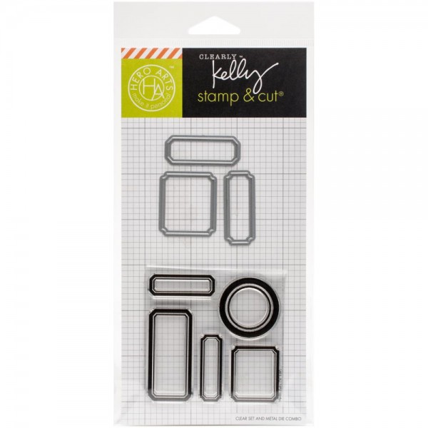Hero Arts Stanzform-u. Clearstempel-Set Kelly's Labels Tabs DC180