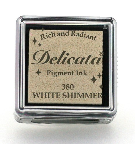 Tsukineko Stempelkissen Delicata Pigment Ink klein WHITE SHIMMER ( WEISS ) DE-SML-380