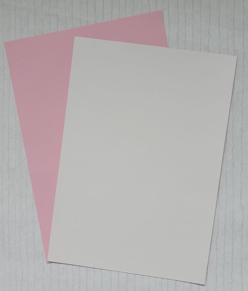 Nellie A4-Papier zwei-farbig ROSA - ELFENBEIN / Duo-Papier Incire ( 1 Blatt ) IC3010