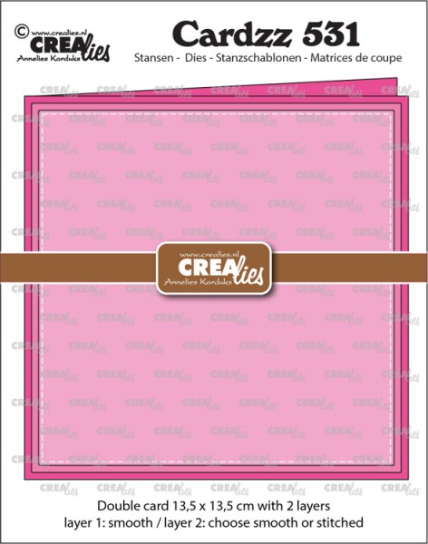 Crealies Stanzform Doppelkarte 13,5 cm x 13,5 cm / Double Card Nr. 531 CLCZ531
