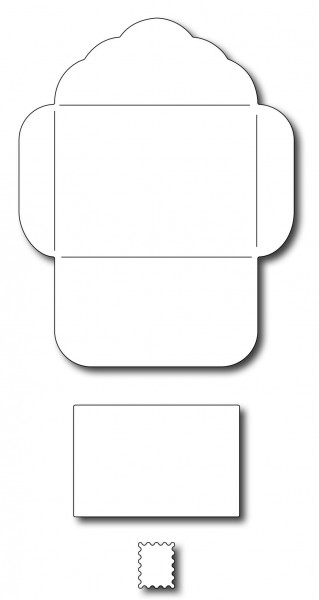 Frantic Stamper Stanzform Karte & Umschlag 5,1 x 3,8 cm /Tiny Envelope w/ Insert & Stamp FRA-DIE-094