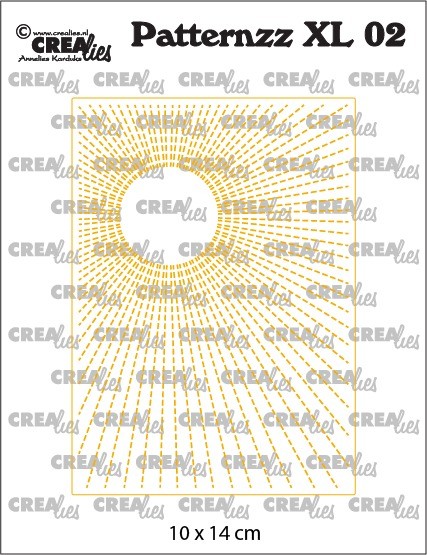Crealies Stanzform Patternzz XL Imprint Patroon XL Stitched Sun Nr. 02 CLPATXL02