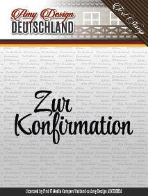 Amy Design Deutschland Clear Stempel ' Zur Konfirmation ' ADCS10034