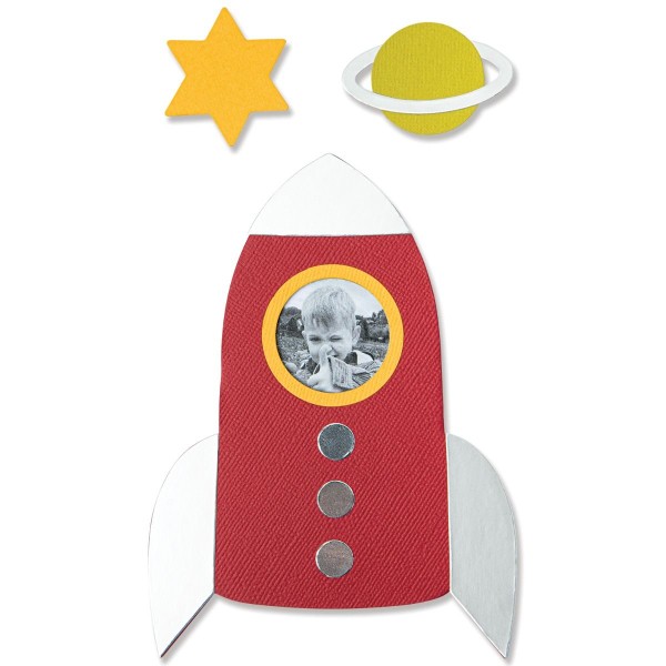 Sizzix Stanzform BIGZ L Rakete, Stern u. Mond / Space Rocket 666030