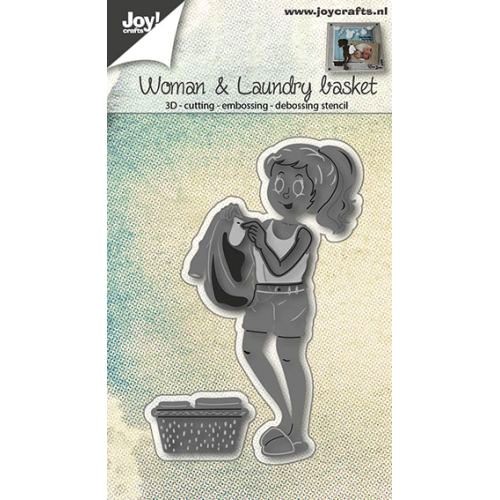Joycrafts Stanz-u. Prägeform Frau mit Wäschekorb / Woman With Laundry Basket 6002/0674