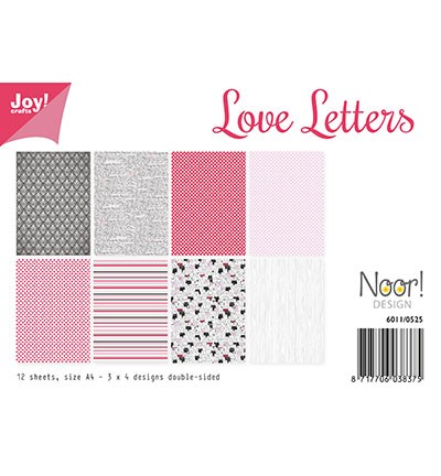 JoyCrafts Papier-Set A 4 Love Letters 6011/0525