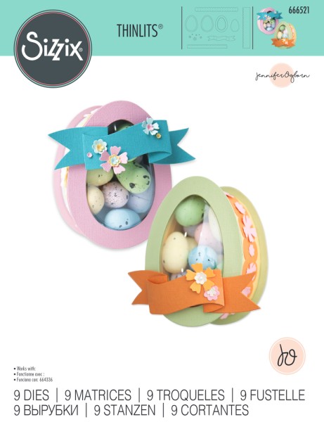 Sizzix Stanzform Thinlits Osterei-Box / Easter Egg Box by Jennifer Ogborn 666521