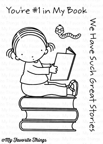 My Favorite Things Clear Stamps Bücherwurm / Bookworm PI-257 disc.