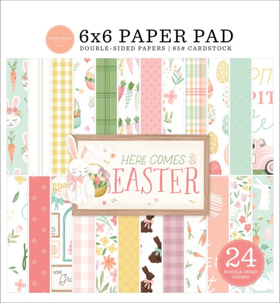 Carta Bella Paperpad 6 " x 6 " HERE COMES EASTER CBHCE351023