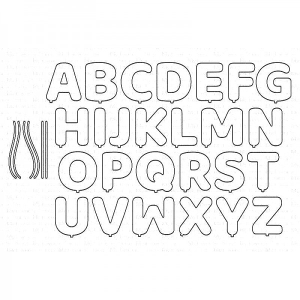 Dienamics Stanzform Alphabet Großbuchstaben 2,9 cm / Pumped-Up Alphabet