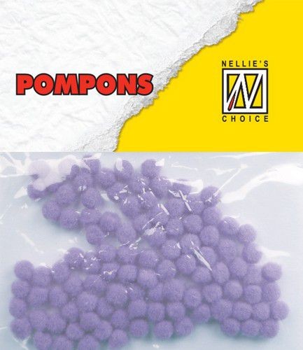 Nellie Mini Pompons / Pompon 3 mm HELL-VIOLETT POM026